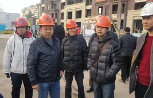 湖州市質監(jiān)站、公共事業(yè)中心相關領導帶班參觀達昌府標桿工地